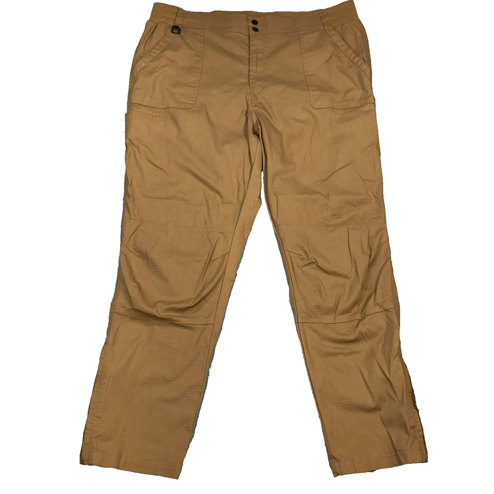 Carhartt Women 2XL Rugged Flex Ripstop Utility Pant Tan Workwear Scrub Flaw BT23